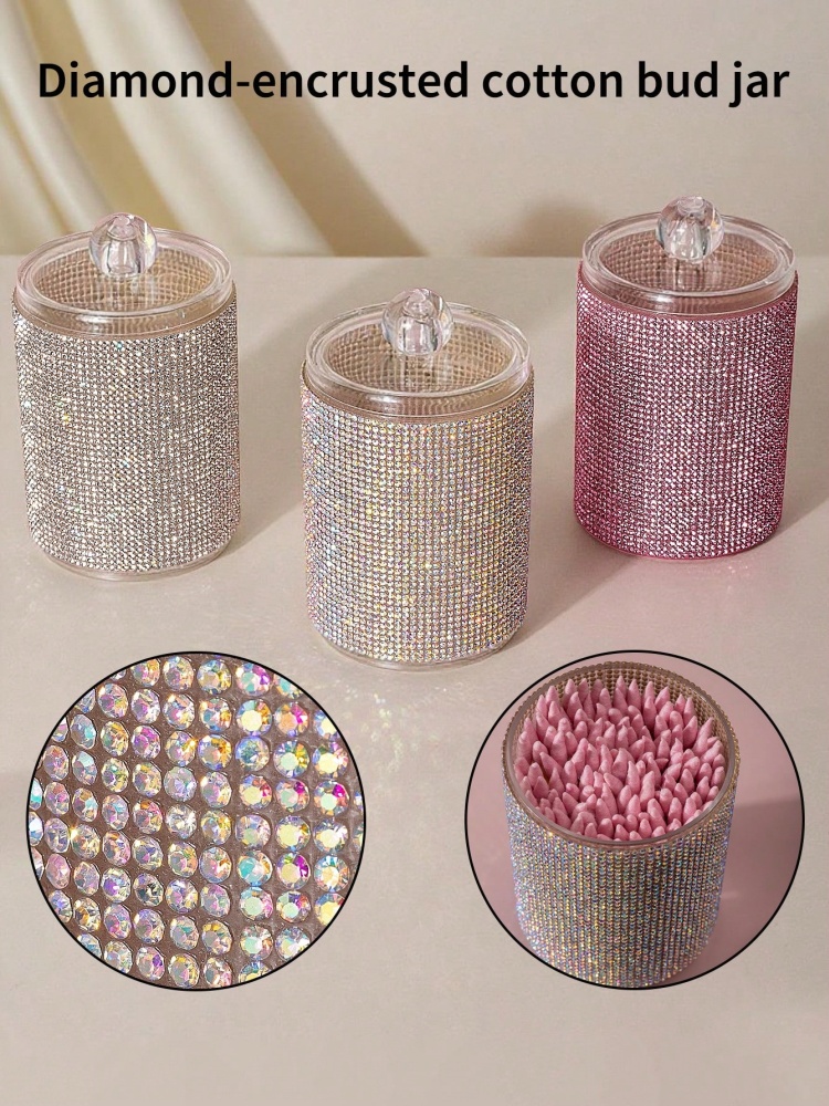 Luxury Skincare Containers - 3 kleuren luxe opbergpot voor wattenstaafjes
