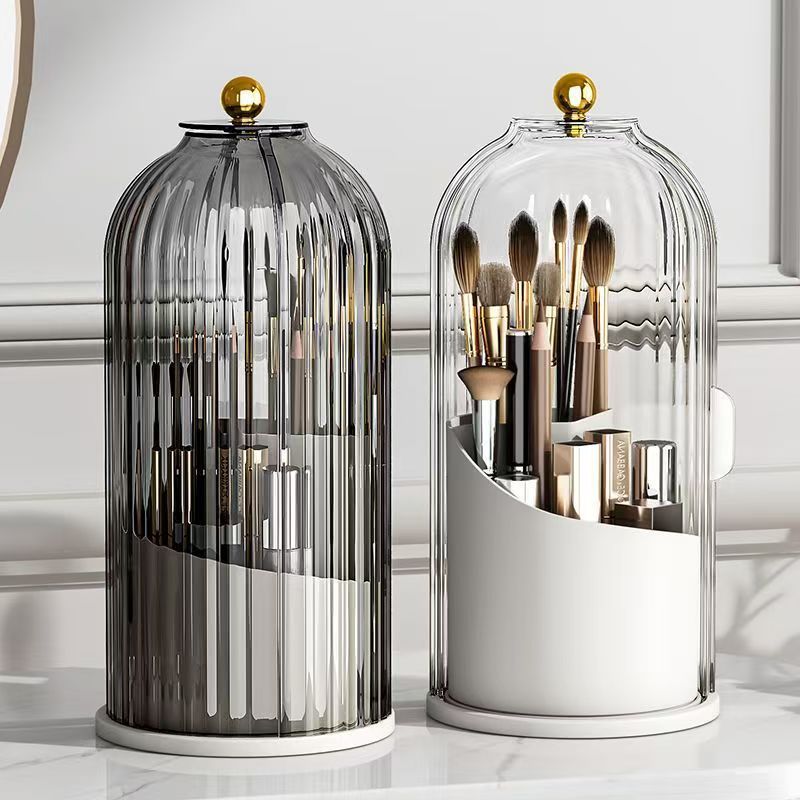 Luxury Skincare Containers - 360 ° Roterende make-upborstelhouder met deksel